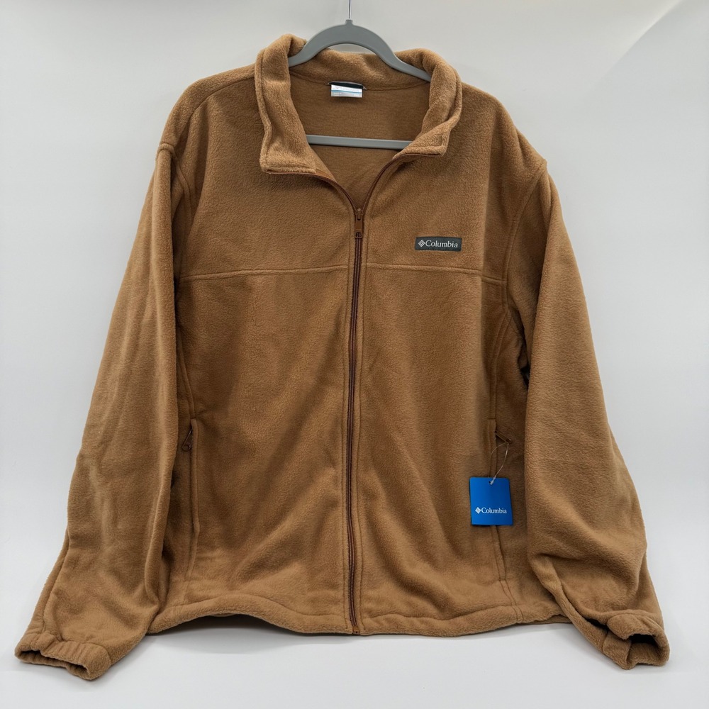Columbia Mount Grant Fleece Full Zip‎ Jacket Mens XXL Brown XM1247-286 NWT